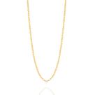Corrente banhado ouro 3x 24k 18k e 22k unissex fina fio veneziana rommanel 60 cm 530718