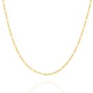 Corrente banhado ouro 3x 24k 18k e 22k unissex fina rommanel alternado 42 cm, 50 cm, 60cm 530070 530071 530072
