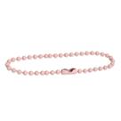 Corrente Bolinha 12cm Com Canoa Rosa Para Chaveiro Lembrancinha 100 Unidades
