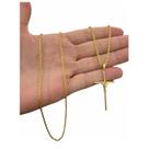 Corrente Cadeado 1mm Banhado A Ouro 18k luxuoso