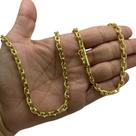 Corrente Cadeado 6mm Fecho Canhao Luxo Banhado a Ouro 18k Corrente Cadeado 6mm Fecho Canhao Luxo Banhado a Ouro 18k