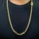 Corrente Cadeado 7mm Cravejada Fecho 7 Banhado Ouro 18k Corrente Cadeado 7mm Cravejada Fecho 7 Banhado Ouro 18k