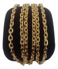 Corrente Cadeado Joias Nobre Ouro Banhada a Ouro 70 Cm