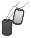 Corrente Colar Aço Inox Cordão Pingente Exército Militar Prateado 60cm