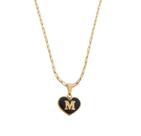 Corrente Colar Cordão Feminino Pingente Coração Paz e Amor Letra Inicial M Personalizado Banhado Em Ouro 18k. Corrente Colar Cordão Feminino Pingente Coração Paz e Amor Letra Inicial M Personalizado Banhado Em Ouro 18k.