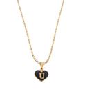 Corrente Colar Cordão Feminino Pingente Coração Paz e Amor Letra Inicial U Personalizado Banhado Em Ouro 18k. Corrente Colar Cordão Feminino Pingente Coração Paz e Amor Letra Inicial U Personalizado Banhado Em Ouro 18k.