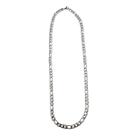 Corrente Colar Cordão Masculino 60cm Largura 7mm 3x1 Em Aço Inox