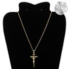 Corrente Colar de Metal Pingente Jesus na Cruz Crucificado Corrente Colar de Metal Pingente Jesus na Cruz Crucificado