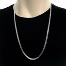 Corrente Colar Elo Duplo 4mm Aço Inoxidavel 70cm Prata