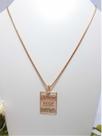 Corrente Colar Folheado A Ouro 18k C/ Ping. Placa Amor 50cm