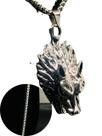 Corrente Colar Lobo Animal Vikings Aço Inox