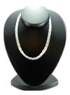 Corrente Colar Transado Feminino Prata 925 5 Fios 45 Cmx7mm