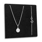 Corrente com Medalha Nossa Senhora Aparecida de Prata 925 Original Legítima Maciça Italiana Veneziana 45cm 50cm 60cm 70cm
