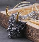 Corrente com Pingente Aço Inox grimace Máscara vikings