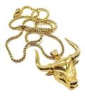 Corrente Com Pingente Aço Inox Touro Boi Bulls Peão Rodeio