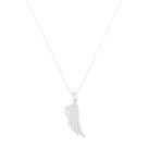 Corrente Com Pingente Asa De Anjo Dupla Face Prata 925 Kl