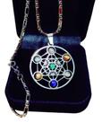 Corrente com Pingente Cubo De Metatron Geometria Sagrada Aço Inox Corrente com Pingente Cubo De Metatron Geometria Sagrada Aço Inox