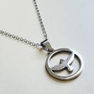 Corrente com Pingente do Divino em Aço Inox