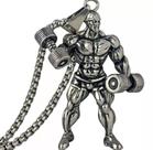 Corrente com Pingente em Aço Inox Fitness