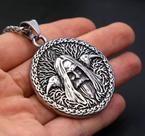 Corrente com Pingente em Aço inox Vikings Celta Árvore da Vida