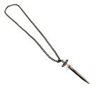 Corrente com Pingente Espada Ogum 6,2 cm Niquelado