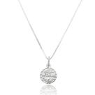 Corrente Com Pingente Medalha Deus Te Guie Delicada Prata 925 kl