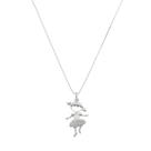 Corrente Com Pingente Menina Bolerinho Prata 925kl Modelo 02