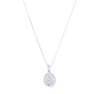 Corrente Com Pingente Nossa Senhora Do Carmo Oval Prata 925 kl