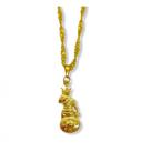 Corrente Com Pingente Obá Dourado 3,5 Cm Corrente Com Pingente Obá Dourado 3,5 Cm
