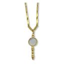 Corrente Com Pingente Oxoum Dourado 4,0 Cm
