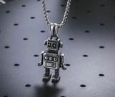 Corrente com Pingente Robô Geométrico