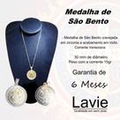 corrente com pingente SÃO BENTO CRAVEJADO EM ZIRCONIA