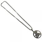 Corrente com pingente São Jorge 3 cm redondo niquelado Corrente com pingente São Jorge 3 cm redondo niquelado