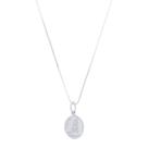 Corrente Com Pingente São Roque Oval Prata 925 Kl