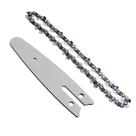 Corrente Com Placa Guia Mini Motosserra Kit Sabre Serrinha 4 Polegadas Reposição Ferramenta Serra Corta Bambu Madeira Portatil