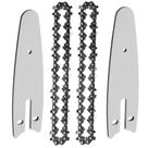Corrente Com Sabre 4 Polegadas 14 Dentes Kit 2 Uni Mini Motosserra Reposiçao Resistente Portatil Multiuso Corta Madeira Bambu Serra Serrinha Jardim