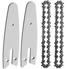 Corrente Com Sabre Mini Motoserra Kit 2 Uni Placa Guia 4 Polegadas 14 Dentes Reposiçao Ferramenta Corta Bambu Arvore Portatil Serrinha Serra