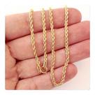 Corrente Cordão 3mm Ouro 18k Torcido/baiano Gargantilha 45cm Corrente Cordão 3mm Ouro 18k Torcido/baiano Gargantilha 45cm