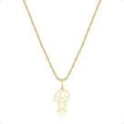 Corrente Cordão 45cm e Pingente Menino Ouro18k