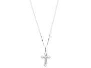 Corrente Cordão 70cm E Pingente Cruz Crucifixo Prata 925