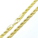 Corrente Cordão Baiano Colar Torcido 4 mm 60cm Banho Ouro 18k 1834