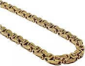 Corrente Cordão bali Grosso aço Inox 316L Banhado a Ouro 60 cm