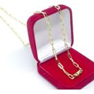 Corrente Cordão Cadeado 60cm Folheado A Ouro 18k C/ Fecho Gaveta - Otimo Acabamento