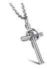 Corrente Cordão Colar Crucifixo Cruz Prateado 100% Aço 316l