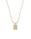 Corrente Cordão Colar Masculino Feminino Pingente Top luxo letra inicial M Banhado em Ouro 18k.