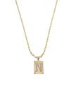 Corrente Cordão Colar Masculino Feminino Pingente Top luxo letra inicial N Banhado em Ouro 18k.