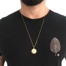 Corrente Cordão Colar Veneziana Masculino 60 cm Pingente São Bento Semijoia Folheada a Ouro 18k Corrente Cordão Colar Veneziana Masculino 60 cm Pingente São Bento Semijoia Folheada a Ouro 18k