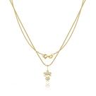 Corrente Cordão Com Pingente Filho Ou Filha em Ouro 18K 750