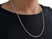 Corrente Cordão De Prata 925 Legítima 60cm Fina 3mm Italiana Maciça