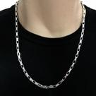Corrente Cordão Masculina Tijolinho 4mm Aço Inoxidavel 60cm